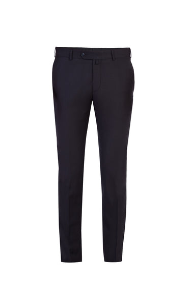 Siyah Slim Fit Dar Kesim Likralı Klasik Kumaş Pantolon