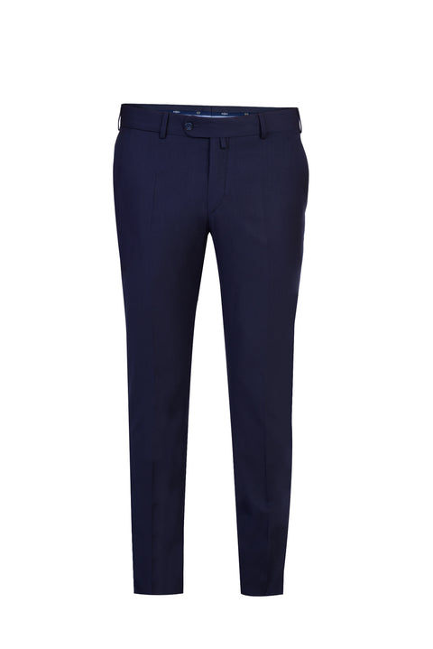 Lacivert 7 Drop Slim Fit Dar Kesim Likralı Klasik Kumaş Pantolon