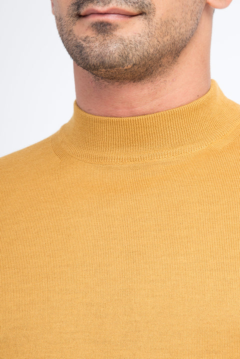 Açık Kahve - Camel Yarım Balıkçı Yaka Triko Kazak