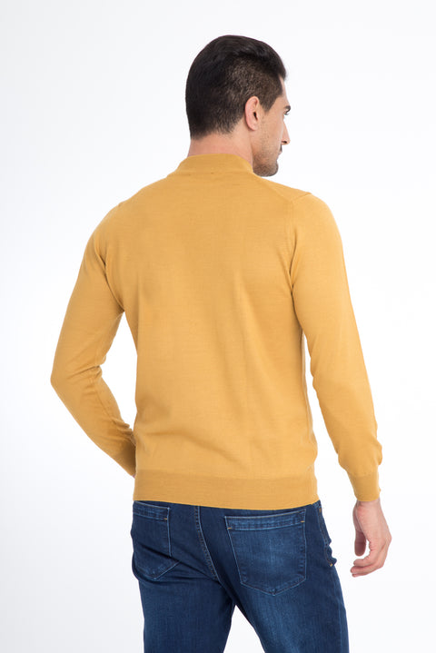 Açık Kahve - Camel Yarım Balıkçı Yaka Triko Kazak