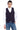 Lacivert Desenli Slim Fit Dar Kesim Yelek