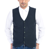Koyu Yesil Desenli Slim Fit Dar Kesim Yelek
