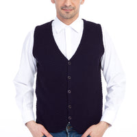 Mor Yünlü Regular Fit Desenli Yelek