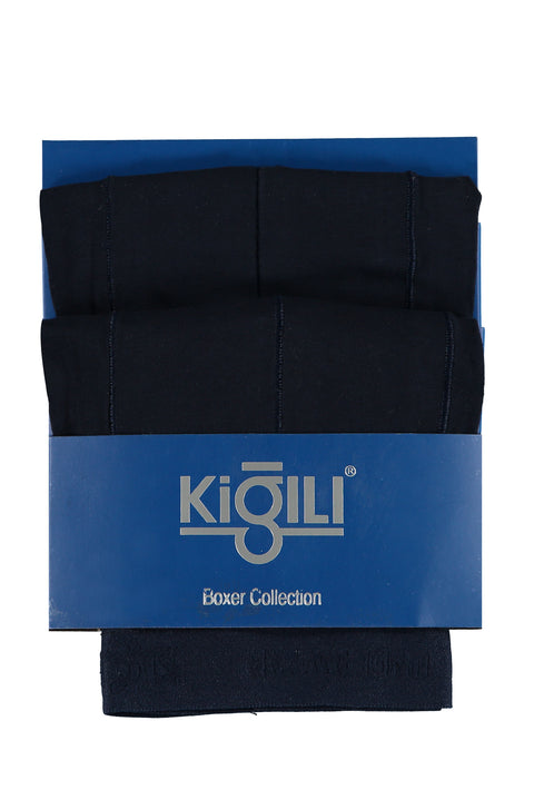 Lacivert 2'li Düz Süprem Boxer Seti