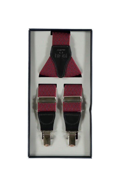 Kırmızı Desenli Pantolon Askısı