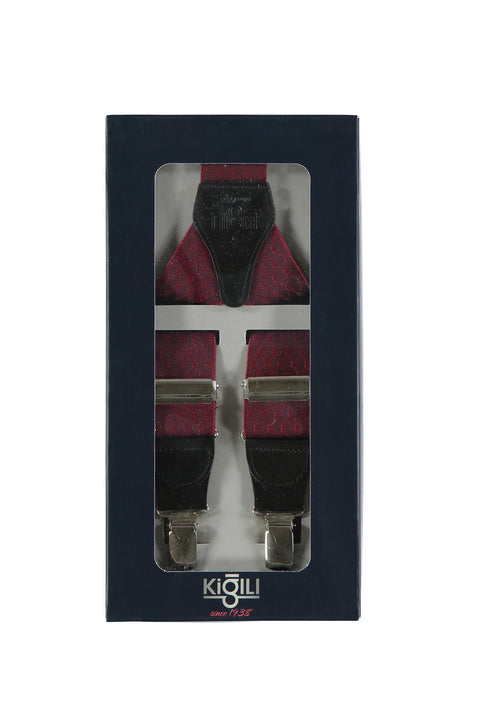 Kırmızı Desenli Pantolon Askısı