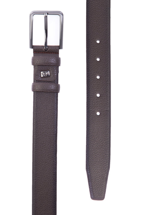 Kahve Polo Düz Klasık Derı Kemr