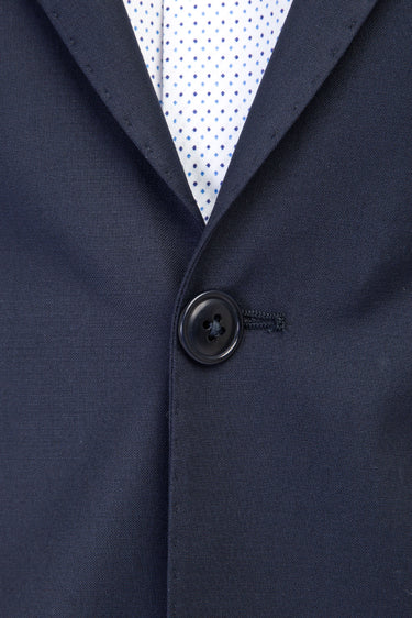 Lacivert Super Slim Fit Ekstra Dar Kesim Yünlü Takım Elbise