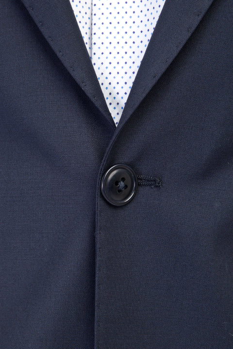 Lacivert 7 Drop Super Slim Fit Eksra Dar Kesim Yünlü Takım Elbise