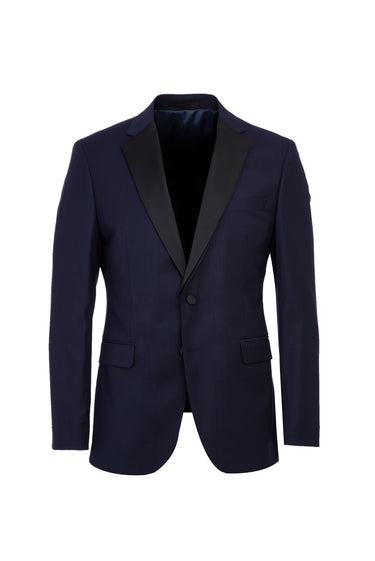  Lacivert Mono Yaka Slim Fit Dar Kesim Smokin & Damatlık