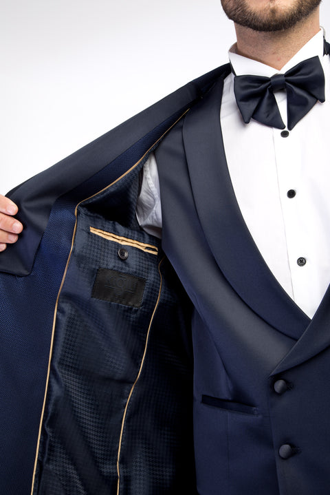 Mavi 6 Drop Regular Fit Standart Kesim Sivri Yaka Desenli Smokin & Damatlık