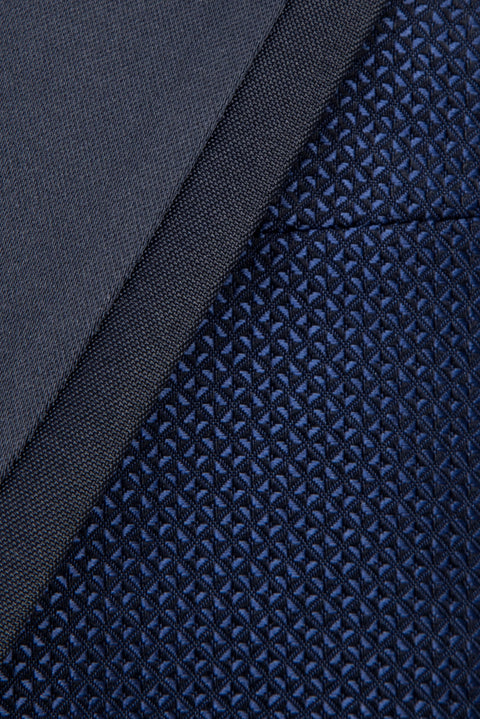 Mavi 6 Drop Regular Fit Standart Kesim Sivri Yaka Desenli Smokin & Damatlık