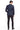 Lacivert Slim Fit Dar Kesim Mono Yaka Desenli Yelekli Smokin & Damatlık