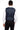 Lacivert Slim Fit Dar Kesim Mono Yaka Desenli Yelekli Smokin & Damatlık