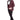 Bordo Slim Fit Dar Kesim Mono Yaka Desenli Yelekli Smokin / Damatlık