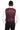 Bordo Slim Fit Dar Kesim Mono Yaka Desenli Yelekli Smokin / Damatlık