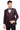 Bordo Slim Fit Dar Kesim Sivri Yaka Desenli Yelekli Smokin / Damatlık