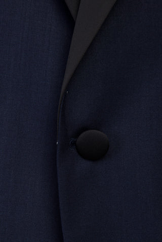  Lacivert Sivri Yaka Slim Fit Dar Kesim Smokin & Damatlık