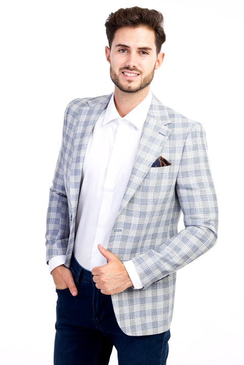Mavi 4 Drop Relaxed Fit Rahat Kesim Ekose Ceket