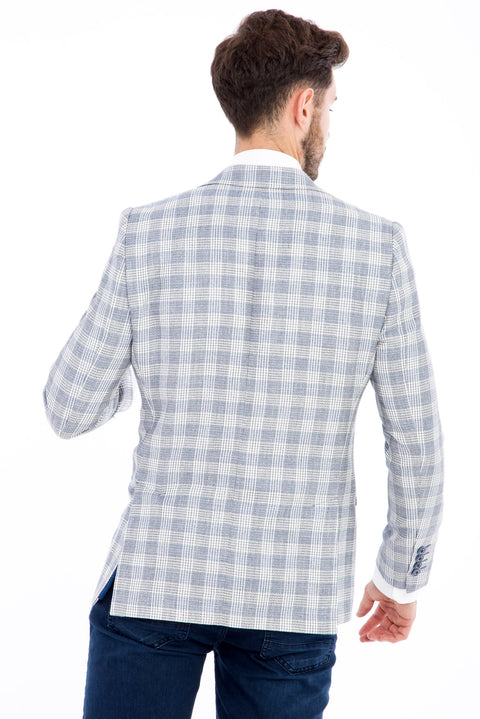 Mavi 4 Drop Relaxed Fit Rahat Kesim Ekose Ceket