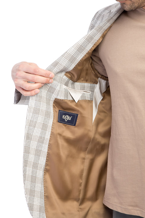 Toprak 4 Drop Relaxed Fit Rahat Kesim Ekose Ceket