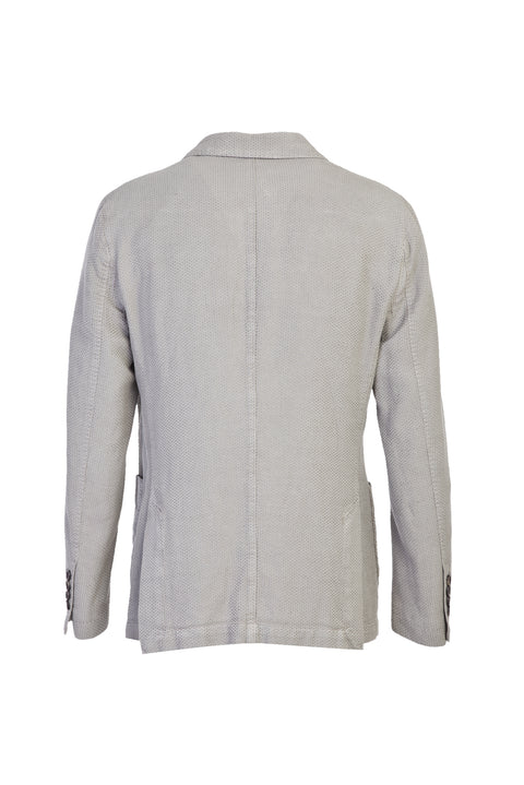 Açık Gri 6 Drop Regular Fit Standart Kesim Desenli Ceket