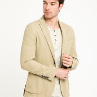 Bej Desenli Spor Yıkamalı Ceket