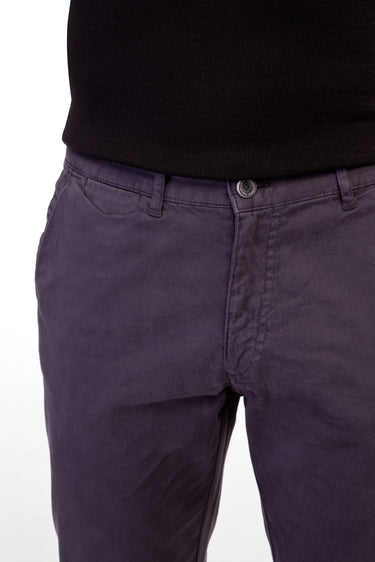 Antrasit Slim Fit Dar Kesim Desenli Likralı Kanvas / Chino Pantolon