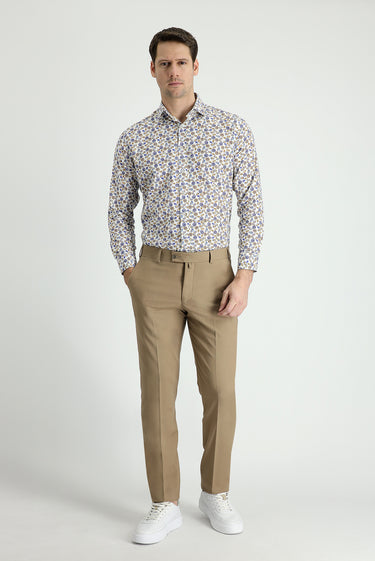 Vizon Relaxed Fit Rahat Kesim Yünlü Klasik Kumaş Pantolon