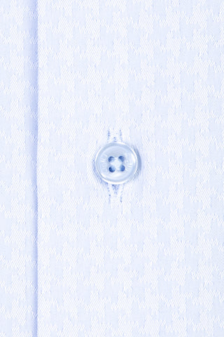  Açık Mavi Uzun Kol Desenli Klasik Gömlek