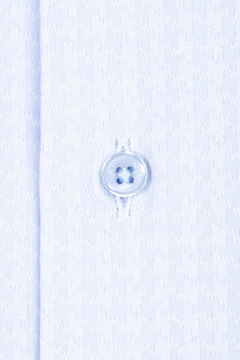 Light Blue Long-Sleeve Classic Patterned Shirt