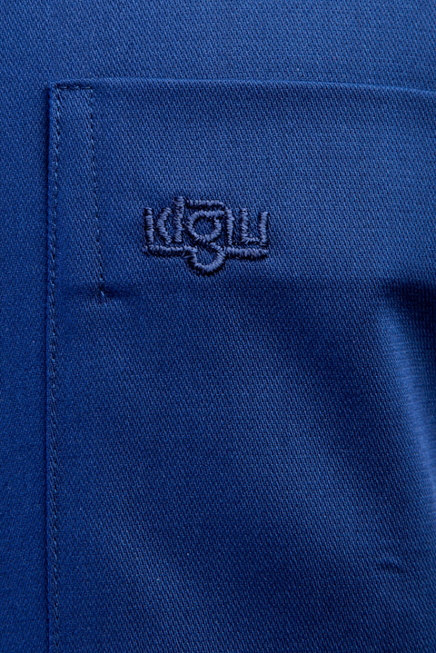 Lacivert Uzun Kol Non Iron Saten Klasik Gömlek