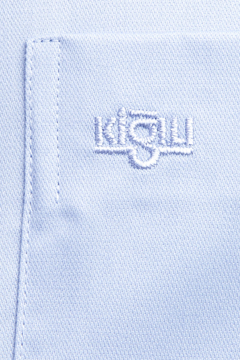 Mavi Uzun Kol Non Iron Saten Klasik Gömlek