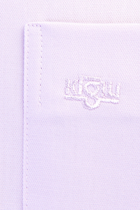 Lila Uzun Kol Non Iron Saten Klasik Gömlek