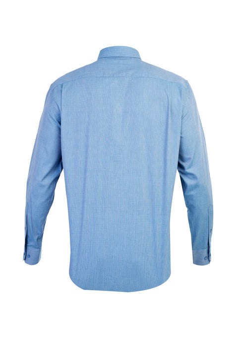 Mavi Uzun Kol Klasik Gömlek