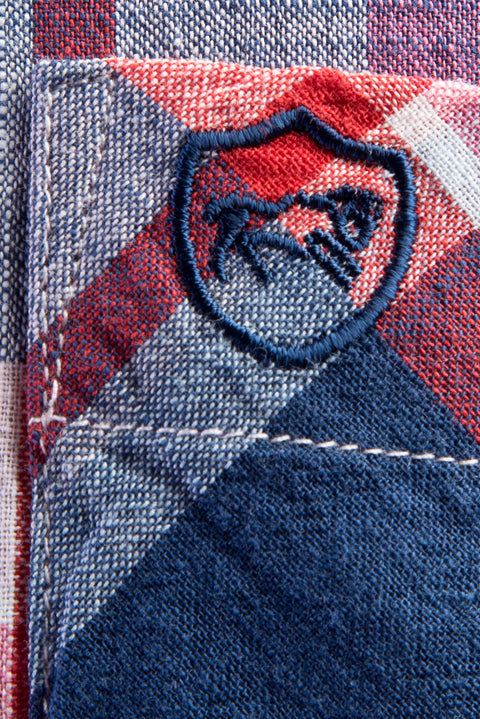 Pembe Kısa Kol Regular Fit Ekose Gömlek