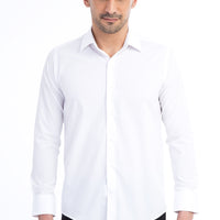 Beyaz Uzun Kol Slim Fit Dar Kesim Gömlek