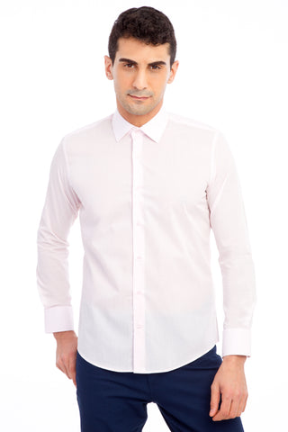  Pembe Uzun Kol Slim Fit Dar Kesim Gömlek