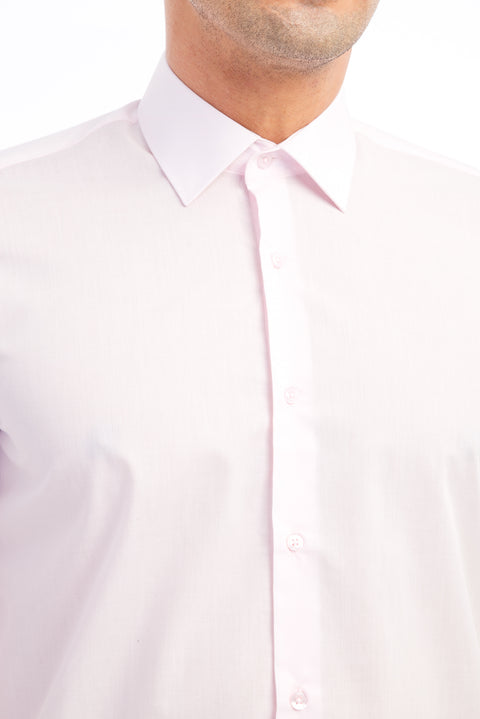 Pembe Uzun Kol Slim Fit Dar Kesim Gömlek