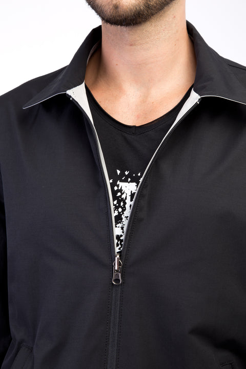 Siyah Mevsimlik Çift Taraflı Mont