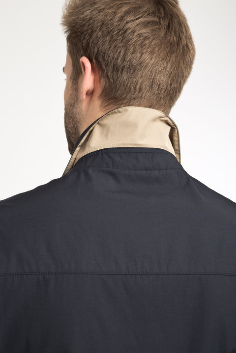 Lacivert Mevsimlik Çift Taraflı Mont