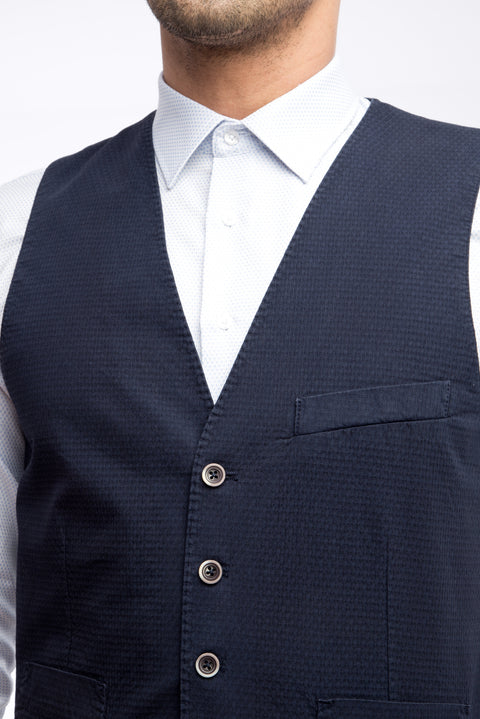 Lacivert Klasik Yelek