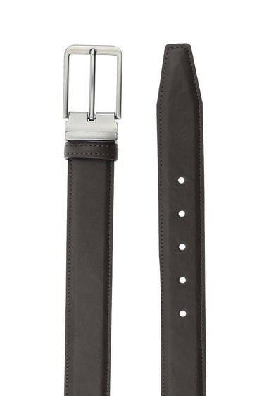  Koyu Kahve Düz 3'lü Kemer & Cüzdan & Kartlık Hediye Kutulu Set