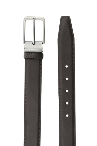  Koyu Kahve Düz 3'lü Kemer & Cüzdan & Kartlık Hediye Kutulu Set