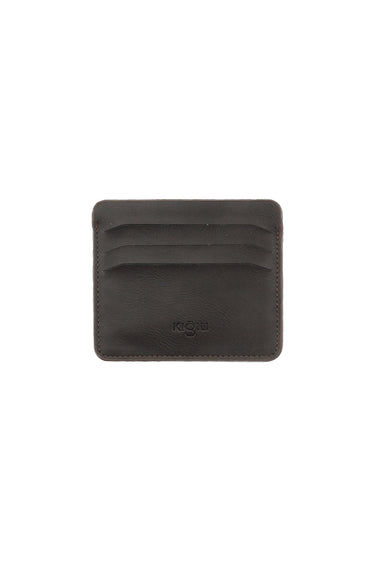 Koyu Kahve Düz 3'lü Kemer & Cüzdan & Kartlık Hediye Kutulu Set