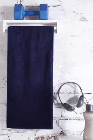  Lacivert Pamuk Spor Havlusu (30x100)