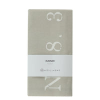 Medium Beige Rota Print Runner Tablecloth / Table Setting