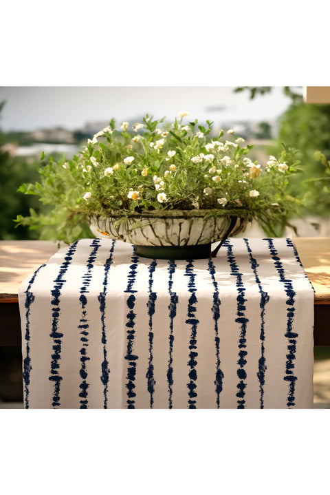 Mavi Panama Runner Masa Örtüsü / Sofra Sunum