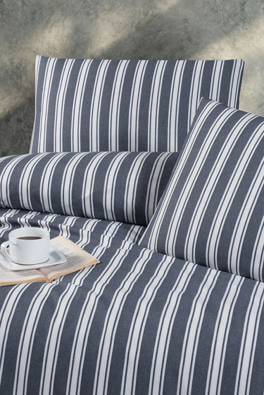 İndigo Çift Kişilik Hera Pamuk Nevresim Seti