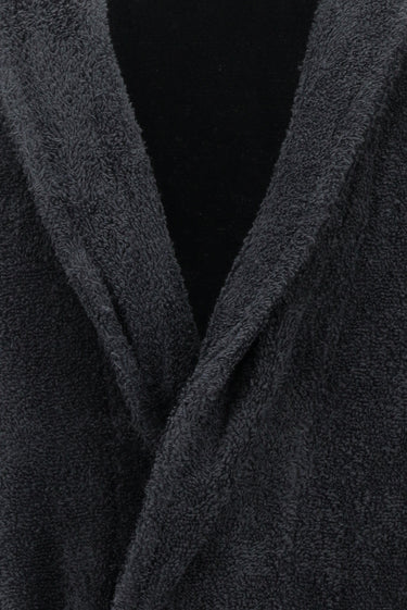Koyu Antrasit Şal Yaka Pamuk Bornoz